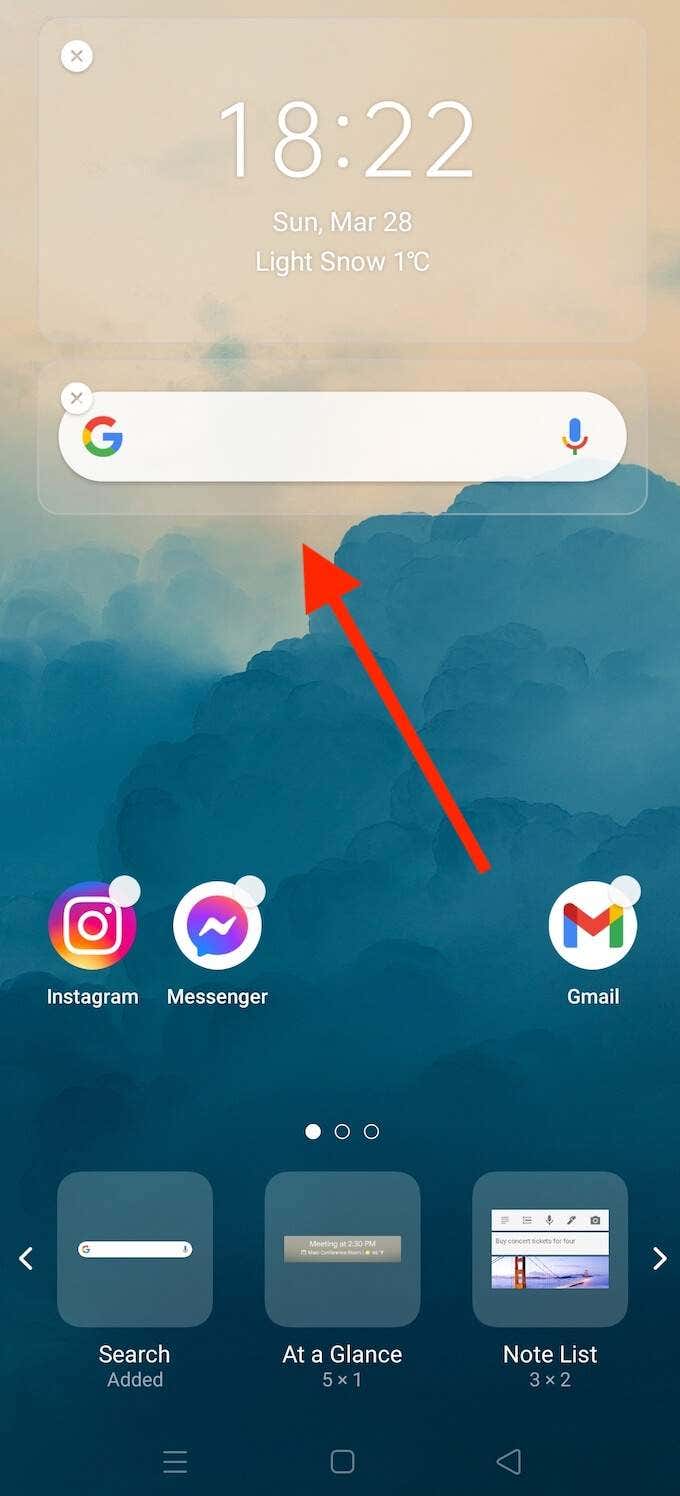03_search-bar-added - Online Tech Tips Google Search Bar Widget Missing? How to Restore It on Android image 4