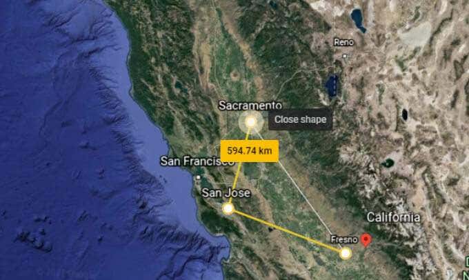 08CloseShape - Online Tech Tips How to Measure Distance on Google Earth image 9