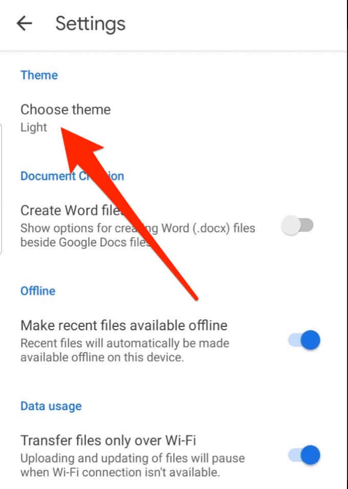 09-how-to-use-google-docs-in-dark-mode-choose-theme - Online Tech Tips How to Use Google Docs in Dark Mode image 12