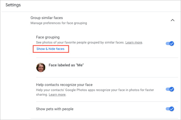 12-ShowHideFaces-Web - Online Tech Tips How to Add Known Faces to Google Photos for Easy Searching image 13
