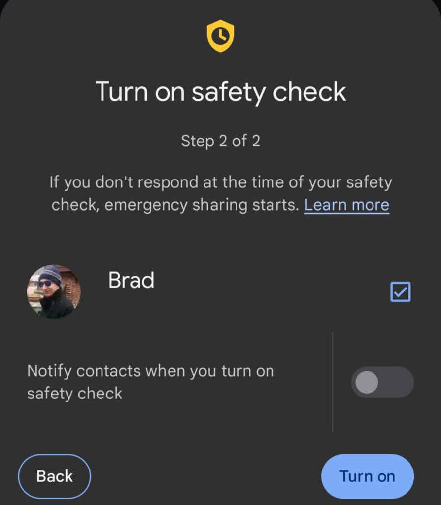 13TurnOnSafetyCheck - Online Tech Tips How to Use Google’s Personal Safety App image 14