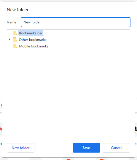 14NewFolderFromBookmarksBar - Online Tech Tips How to Manage Bookmarks in Google Chrome image 15
