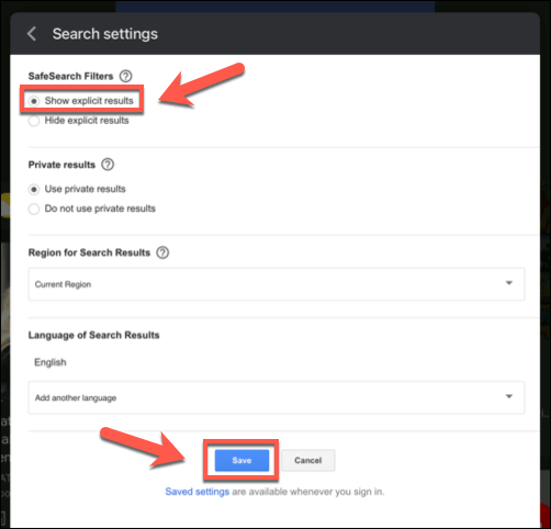 19-Google-App-iPad-SafeSearch-Save - Online Tech Tips How to Turn Google SafeSearch Off image 19