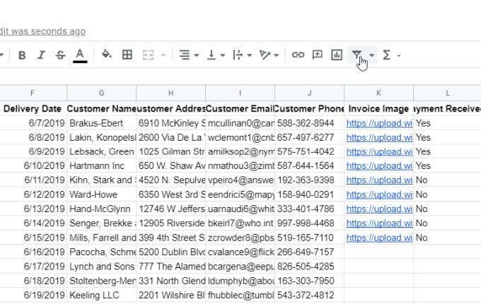 2-create-a-filter - Online Tech Tips How to Filter in Google Sheets image 3