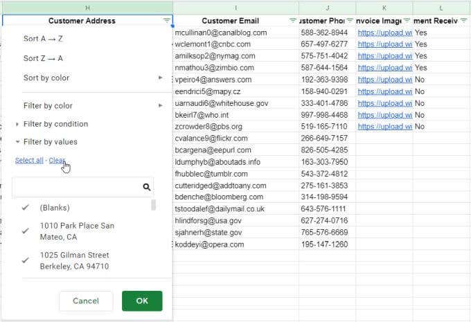 4-text-filter - Online Tech Tips How to Filter in Google Sheets image 5