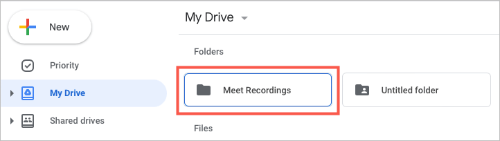 5-MyDriveMeetRecordingsFolder - Online Tech Tips How to Record a Google Meet image 6