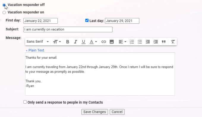 6-turn-vacation-responder-off - Online Tech Tips How to Set Up Out of Office in Gmail image 7