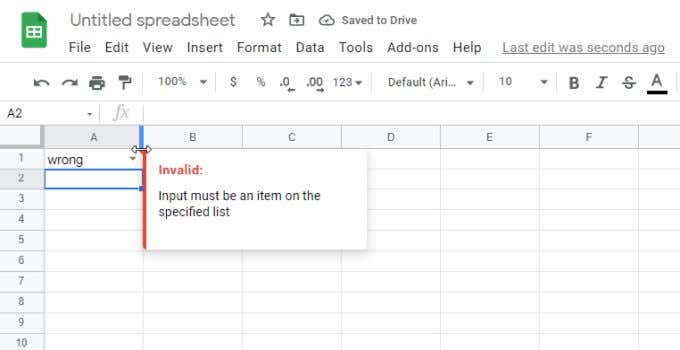 6-warning - Online Tech Tips How to Use Google Sheets Drop Down Lists image 7