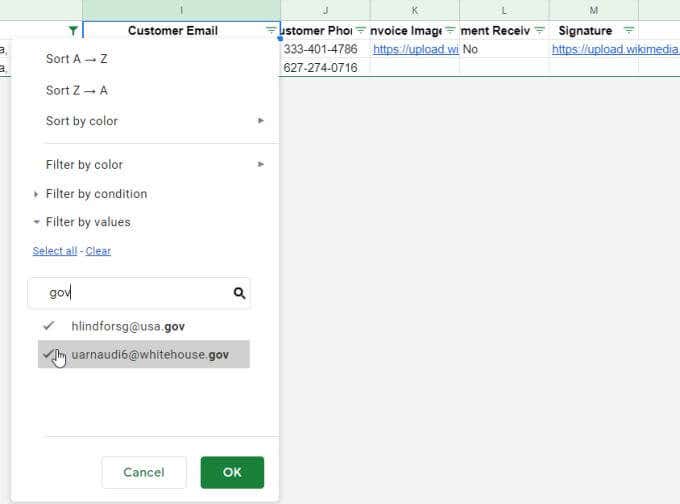 7-second-filter - Online Tech Tips How to Filter in Google Sheets image 8