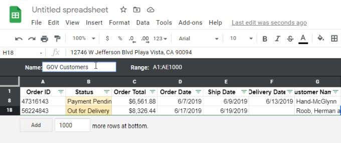 9-filter-name - Online Tech Tips How to Filter in Google Sheets image 10