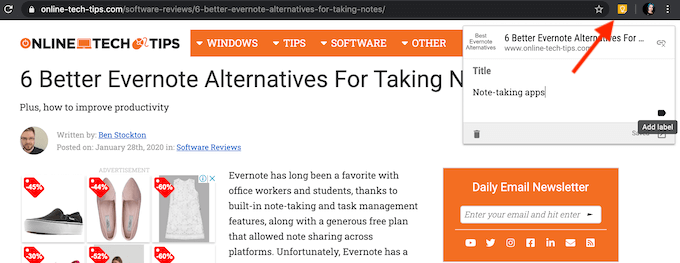 add-a-note-to-keep - Online Tech Tips How the Google Keep Extension on Chrome Makes Web Surfing Fun image 8