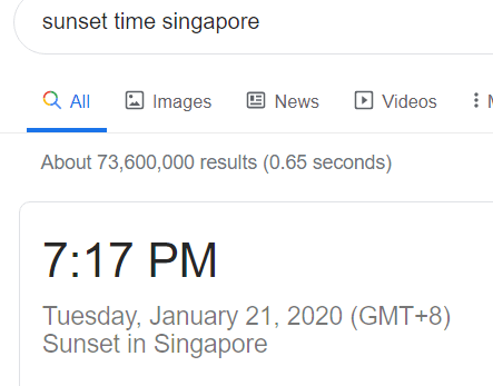find-sunset-time-google - Online Tech Tips 15 Google Search Features You May Not Know About image 16