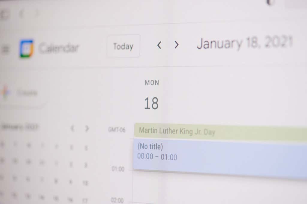 Martin Luther King day 18 of January on google calendar - Online Tech Tips How to Use Google Calendar Notifications to Support Atomic Habits image 1