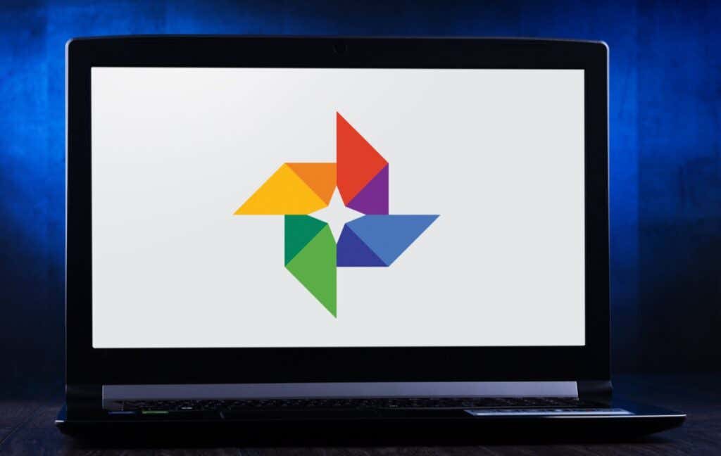 Laptop computer displaying logo of Google Photos - Online Tech Tips 16 Easy and Fun Google Photos Tips and Tricks image 1