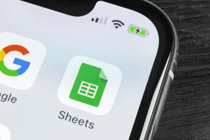 Sankt-Petersburg, Russia, April 27 2018: Google Sheets icon on Apple iPhone X smartphone screen close-up. Google sheets icon. Social network. Social media icon - Online Tech Tips How to Filter in Google Sheets image 1