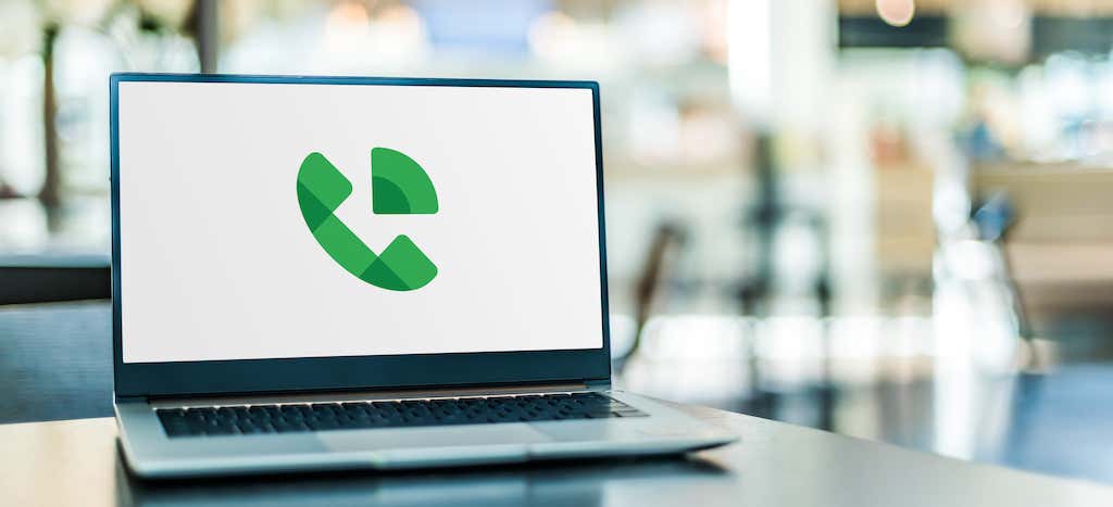 Laptop computer displaying logo of Google Voice - Online Tech Tips Google Voice Not Working? 7 Fixes to Try image 1