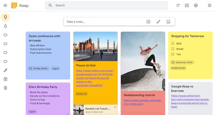 google_keep_interface - Online Tech Tips How the Google Keep Extension on Chrome Makes Web Surfing Fun image 2