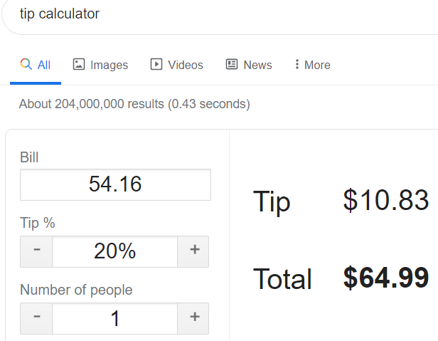 tip-calculator-google - Online Tech Tips 15 Google Search Features You May Not Know About image 12