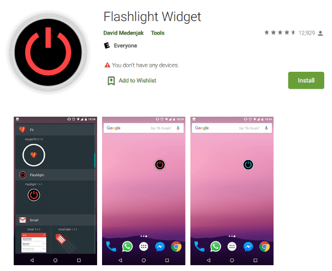 Flashlight-Widget - Online Tech Tips Flashlight Widget image